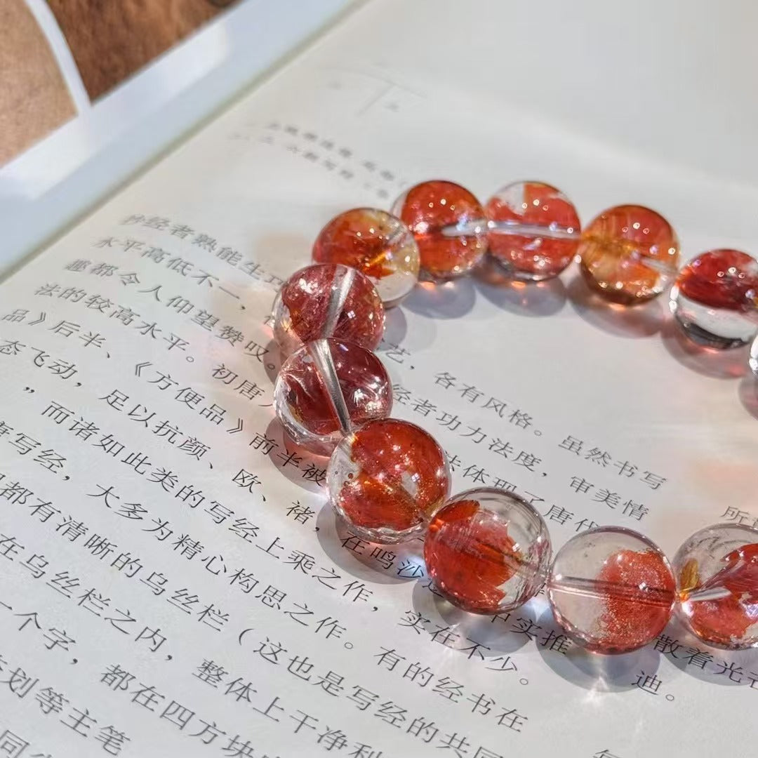 Koi Carp Rubber Flower Bracelet