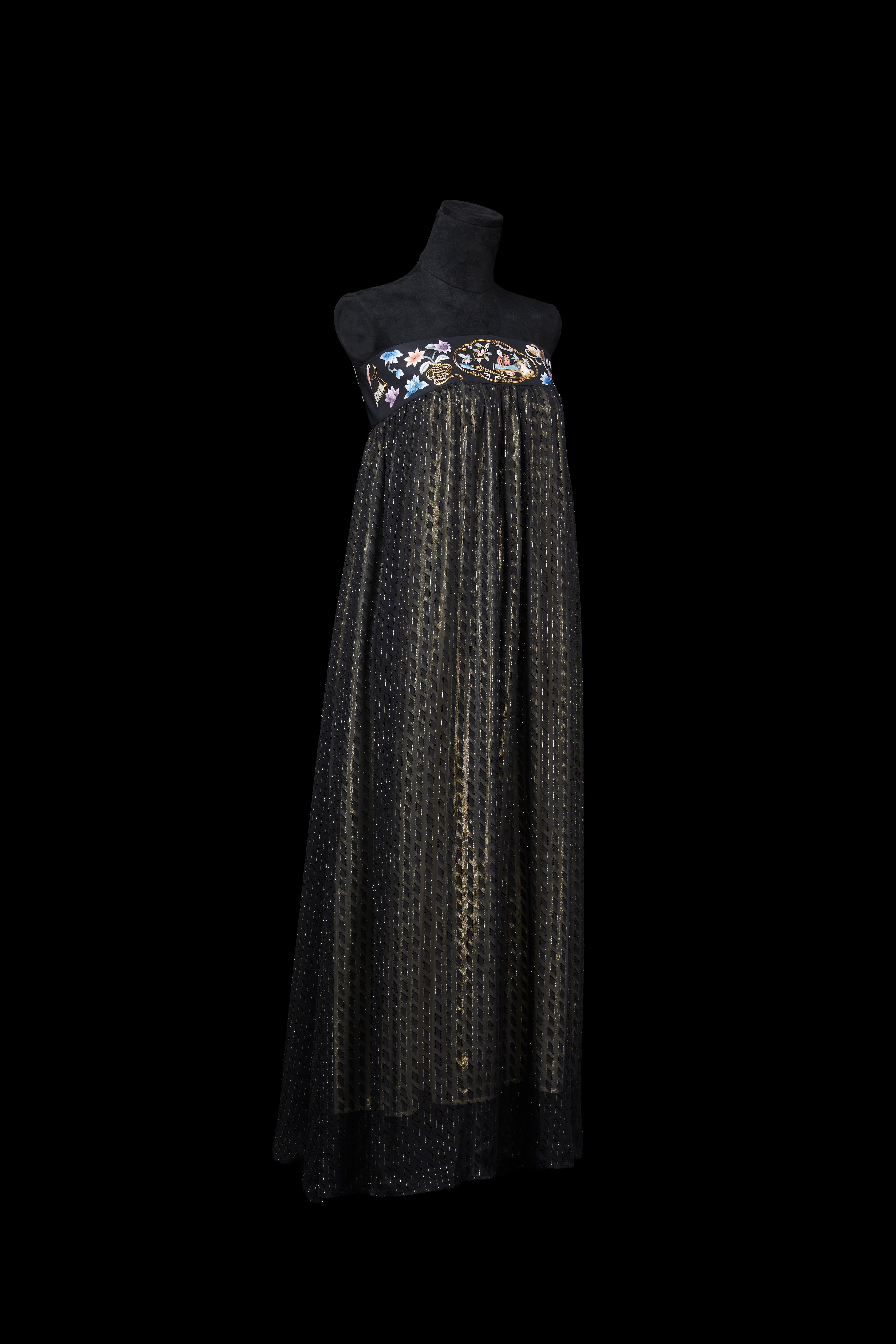 Black Sheer Strapless Maxi Dress《抹胸黑纱长裙》