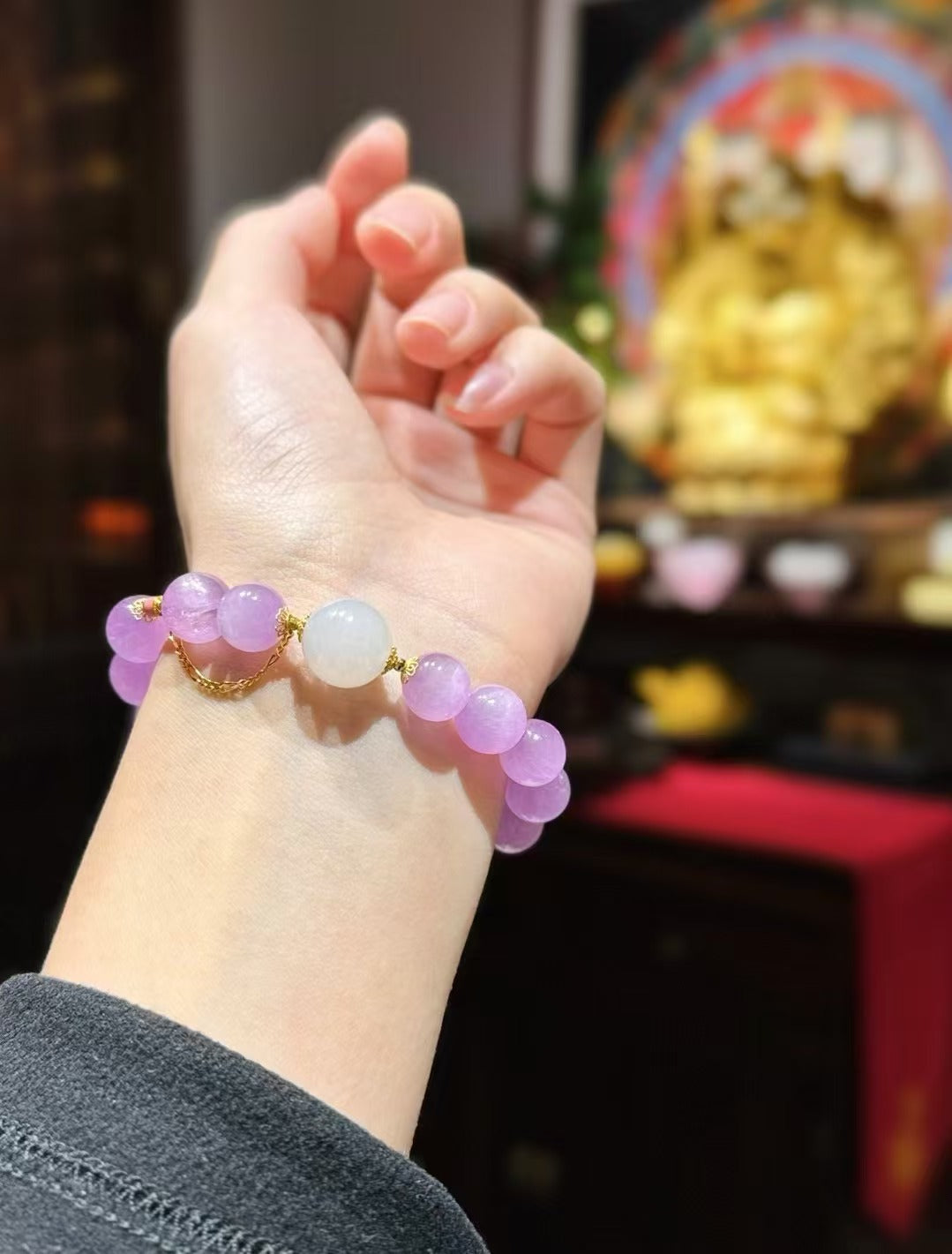 18k purple kunzite bracelet