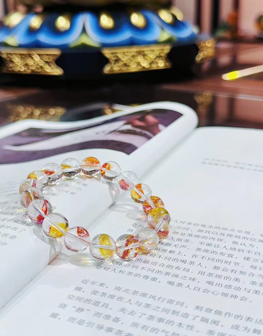 Koi Carp Rubber Flower Bracelet