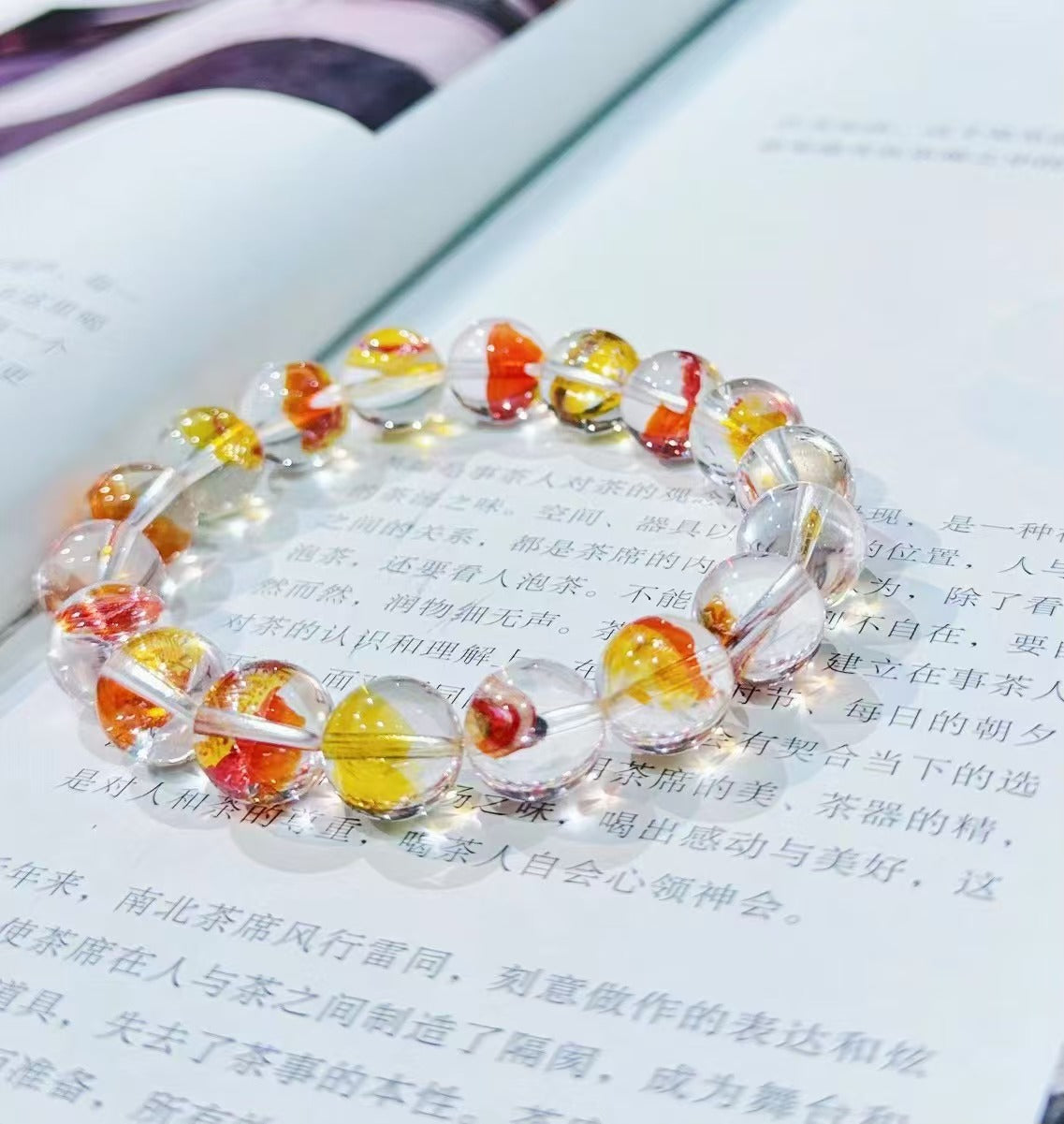 Koi Carp Rubber Flower Bracelet