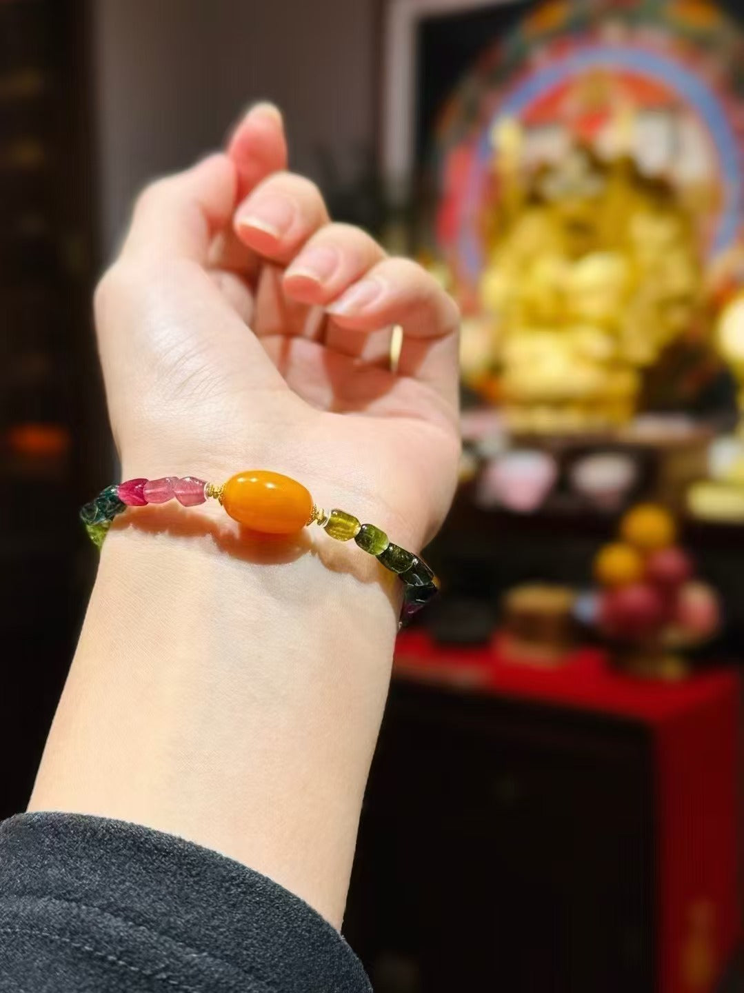 18k amber tourmaline bracelet